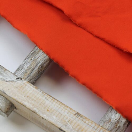 Dry Oilskin: Gewachste Baumwolle "Pumpkin" PFC frei ***Reststück 0,7m***