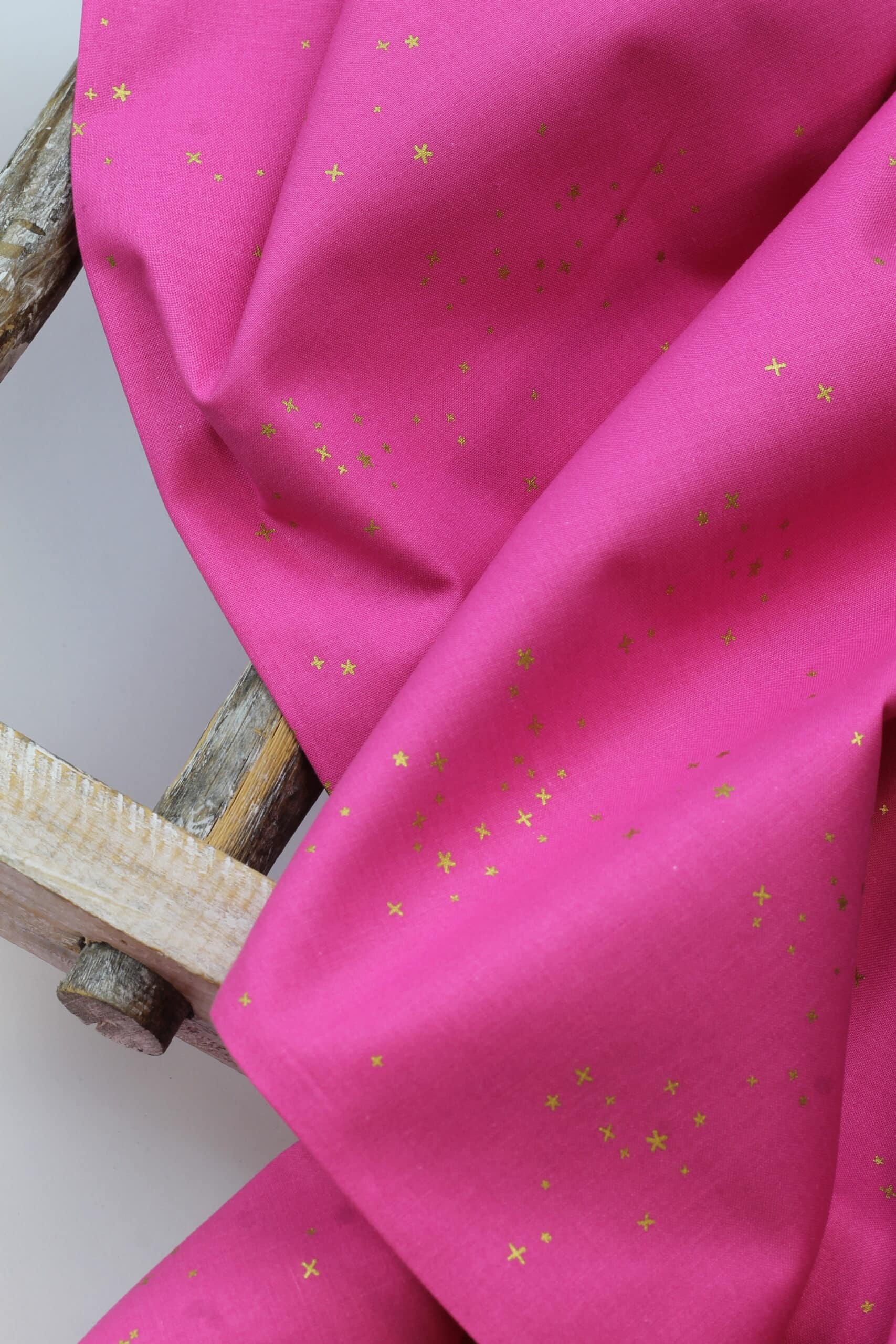 Cotton and Steel "Basic" Freckles Royal Flush Metallic Fabric