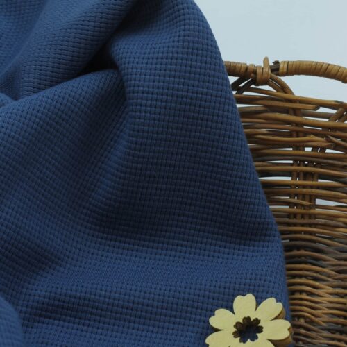Waffeljersey Swafing "Clarissa": Mittelblau