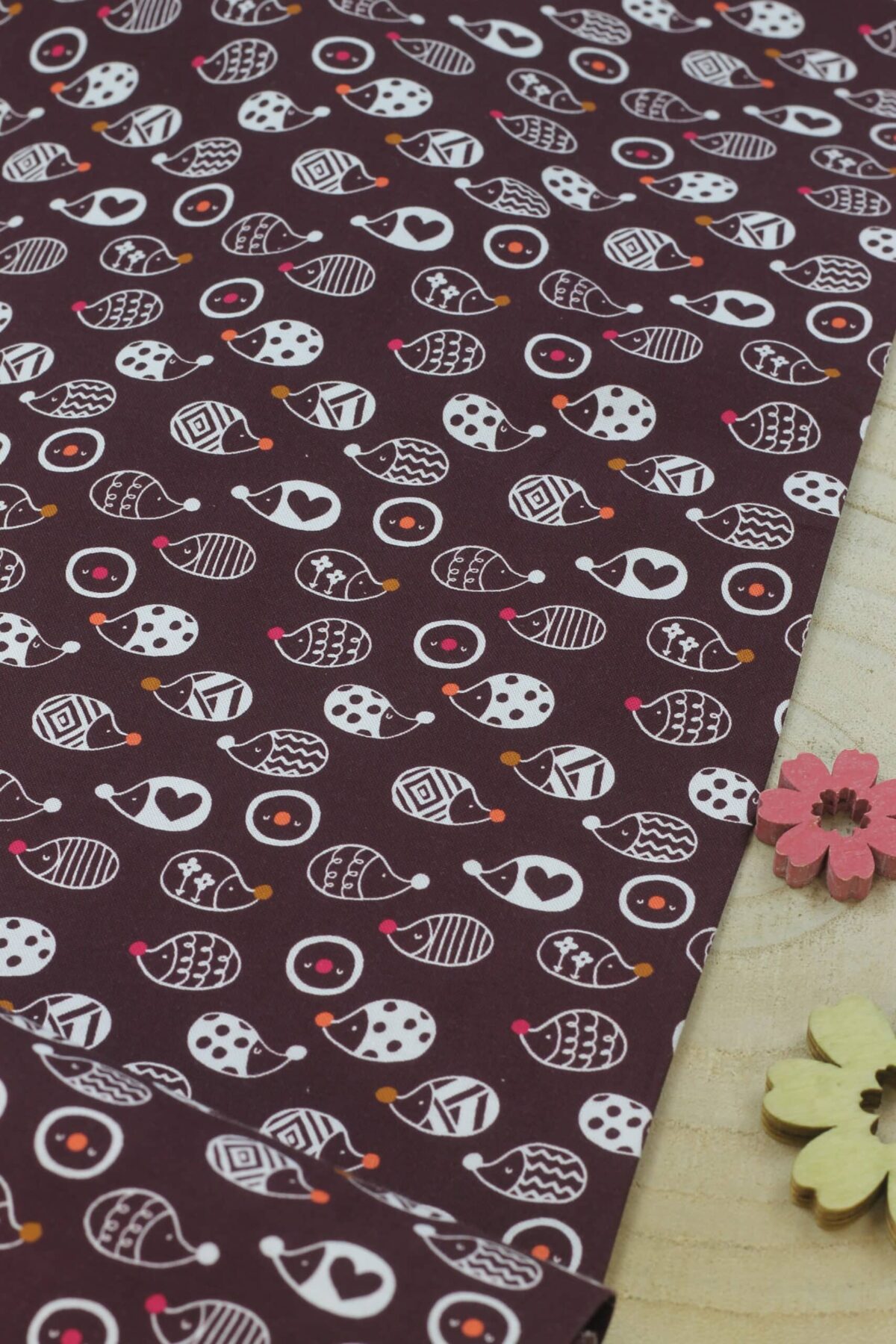 Cotton and Steel: "Neko No Yume" Nezumi - Raspberry Fabric