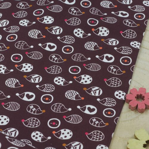 Cotton and Steel: "Neko No Yume" Nezumi - Raspberry Fabric