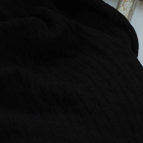 Italienischer Deadstock: Merinostrick Schwarz