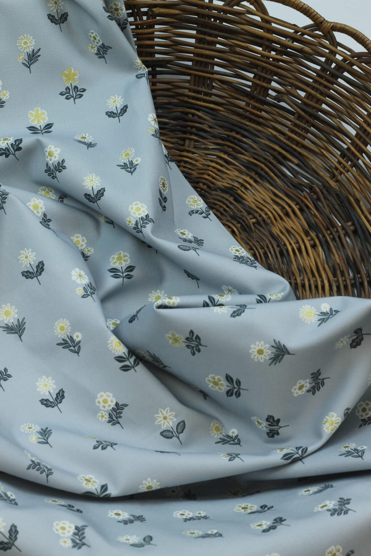 Cotton and Steel: "Wildflora" Petit Bouquet Winter Solstice Metallic Fabric
