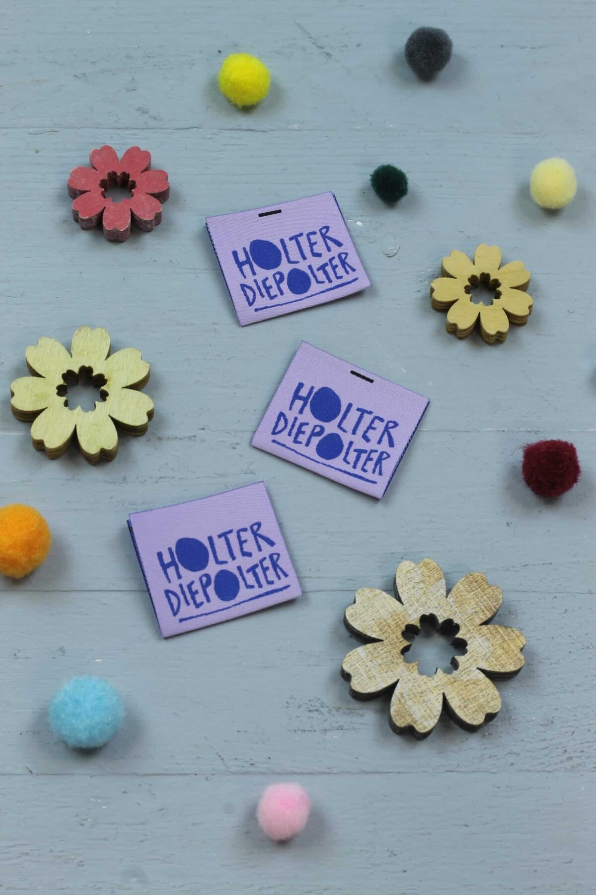 Etiketten 3er SET: HOLTERDIEPOLTER "Bunt"
