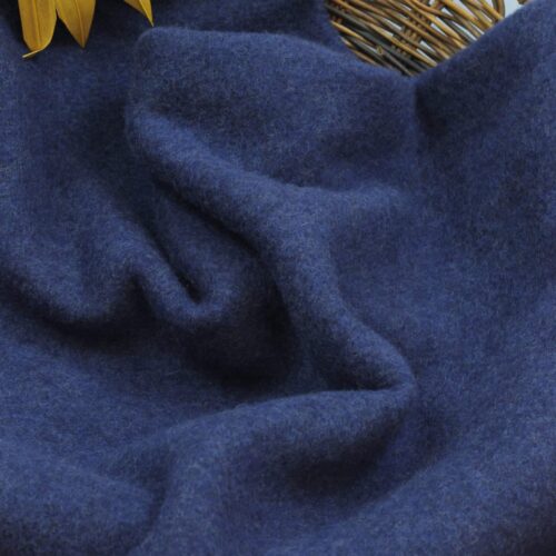 Italienischer Deadstock: Wollfleece aus Merinowolle "Lorena" Marine meliert