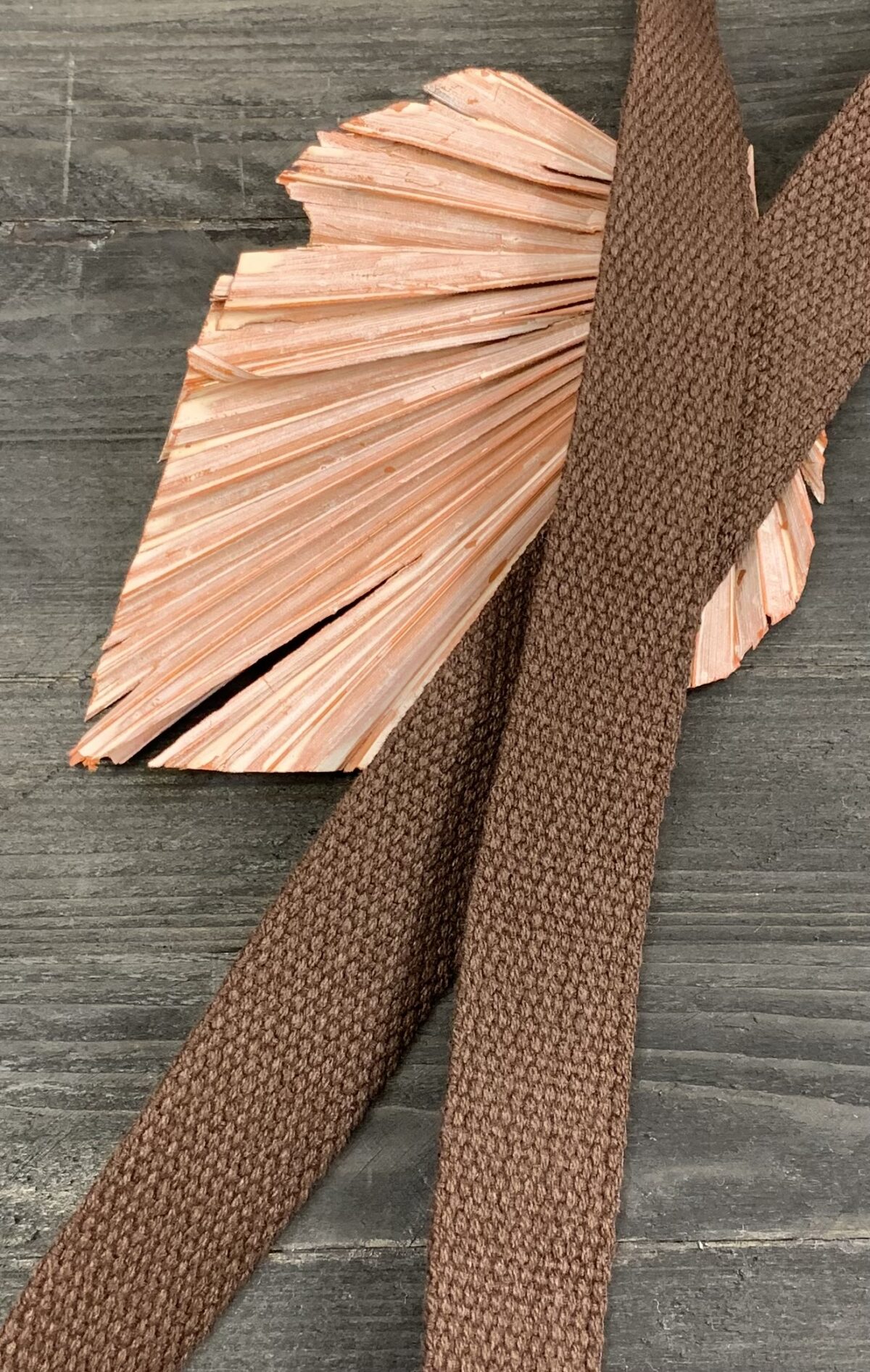 Baumwollgurtband 3cm breit: Dunkelbraun