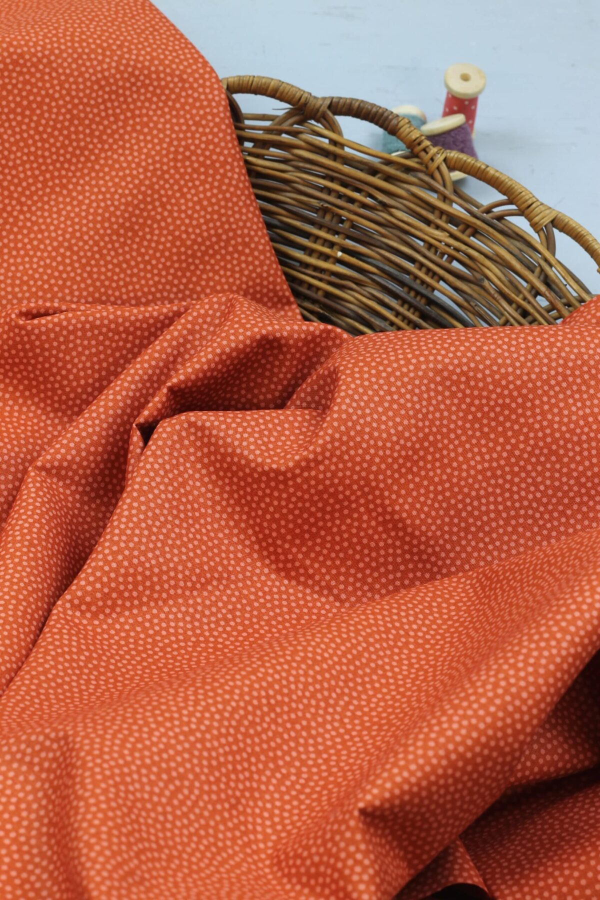 Swafing: Baumwollle "Dotty" Ziegelrot