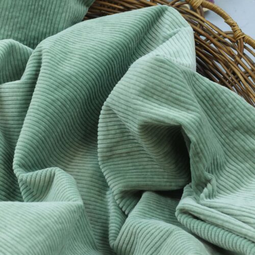 Breitcord: 8w Washed Cord Dusty Mint ***Reststück 0,50m***