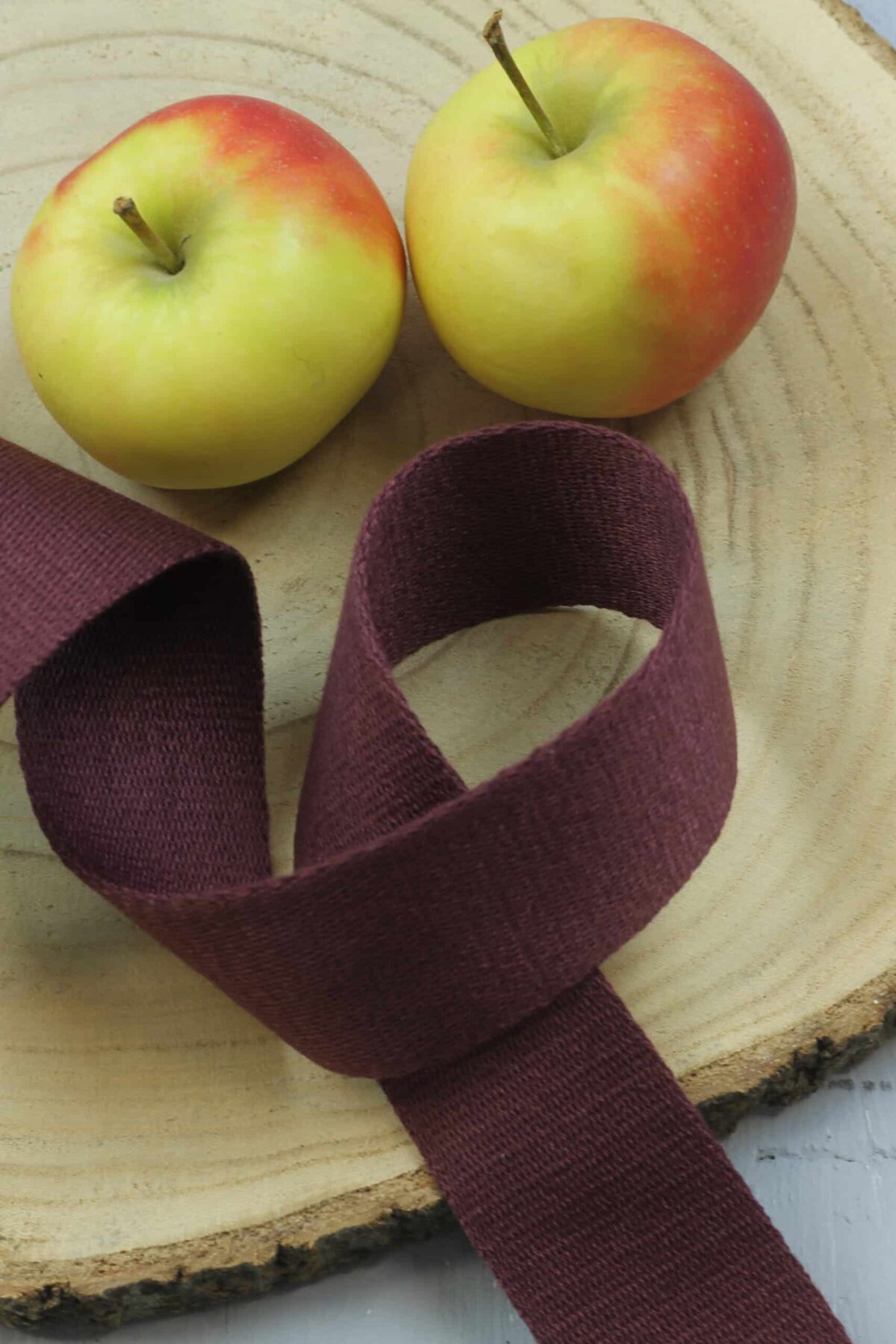 Baumwollgurtband 4cm breit: Bordeaux