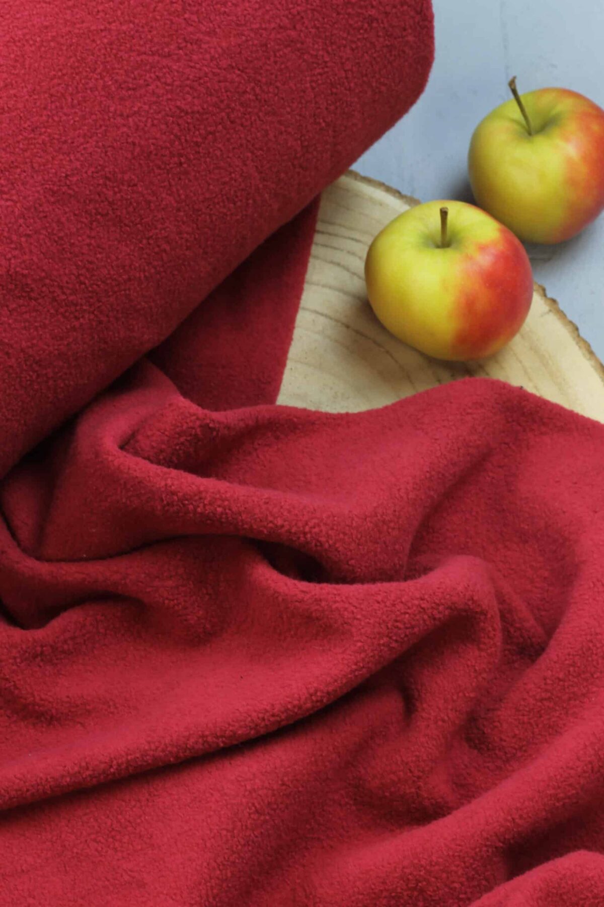 Baumwollfleece "Sheepskin" Rot
