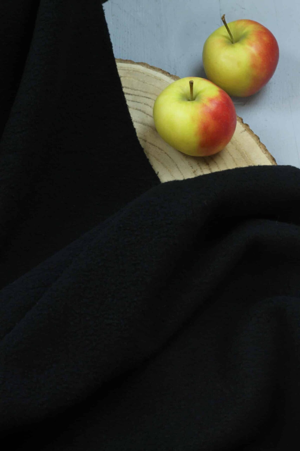 Baumwollfleece "Sheepskin" Schwarz