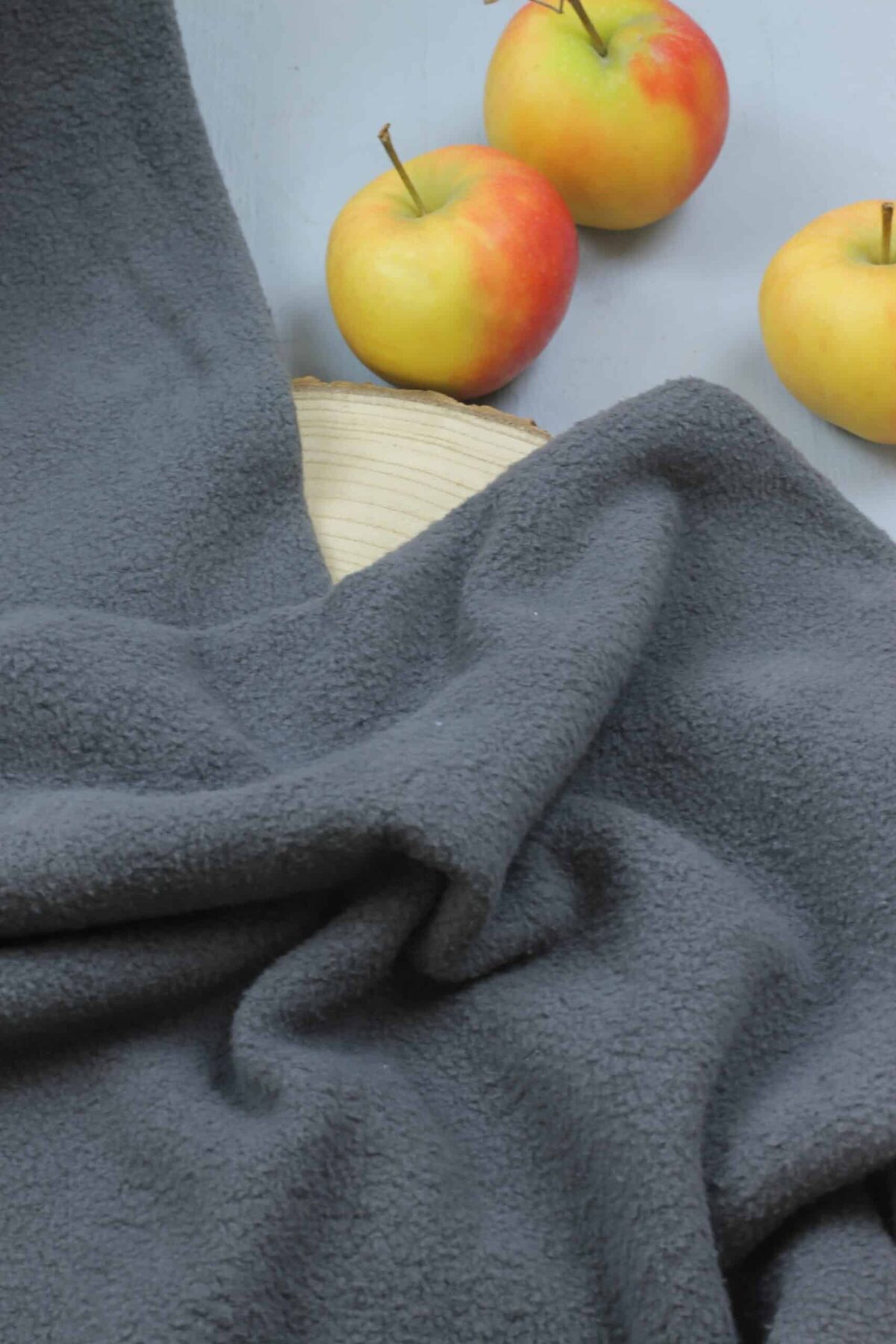 Baumwollfleece "Sheepskin" Grau