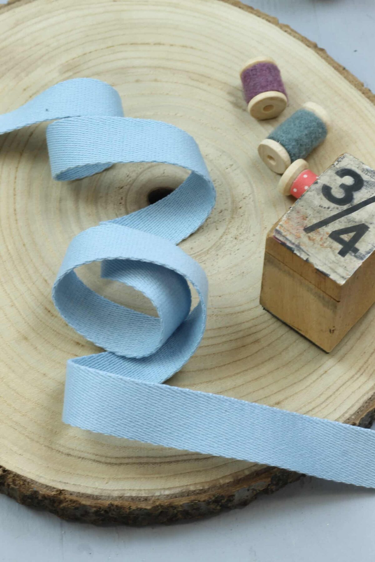 Gurtband 25mm breit: Baby Blue