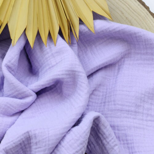 Double Gauze Musselin: Uni Lilac Bio-zertifiziert