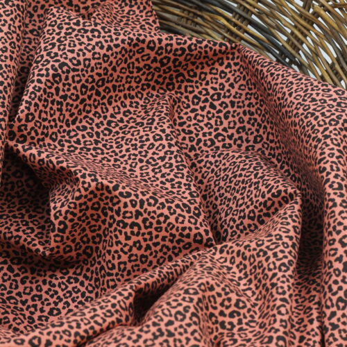 Baumwolle "Leopard" Dark Peach