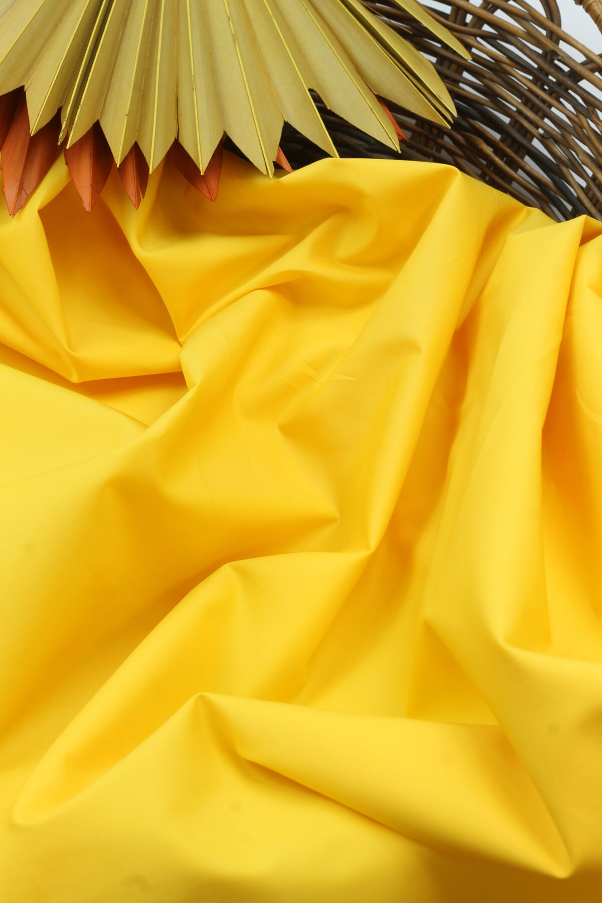 Italienischer Deadstock: Baumwollbatist "Dark Yellow" Bio-zertifiziert