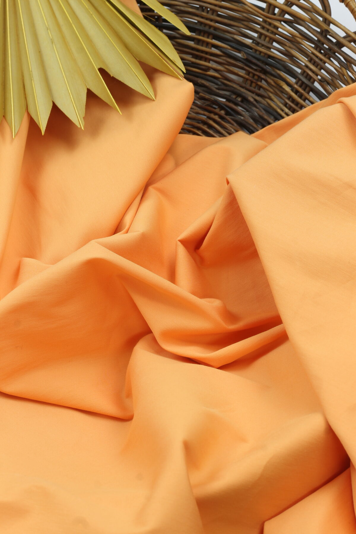 Italienischer Deadstock: Baumwollbatist mit Elasthan "Orange" Bio-zertifiziert