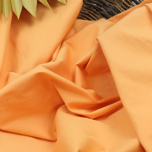 Italienischer Deadstock: Baumwollbatist mit Elasthan "Orange" Bio-zertifiziert
