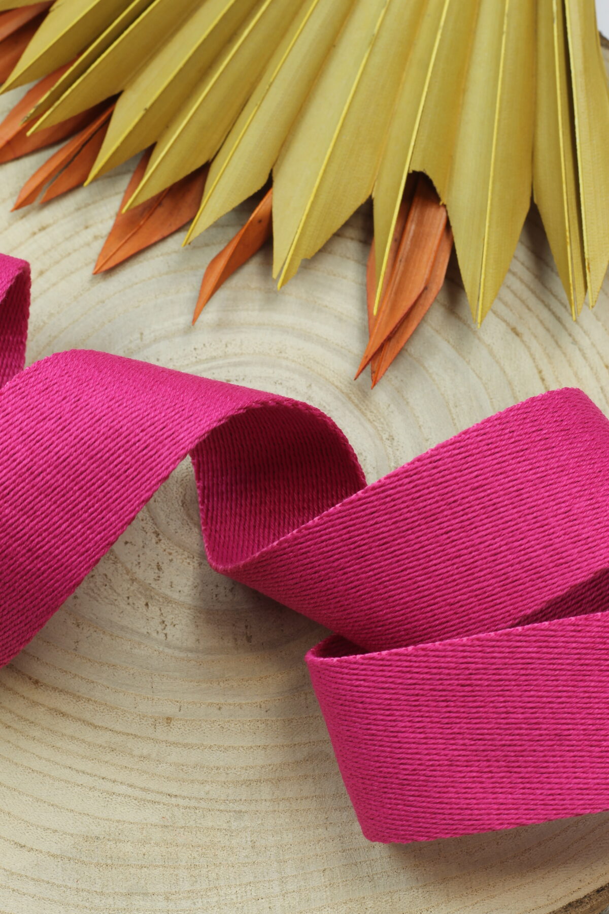 Baumwollgurtband 4cm breit: Fuchsia
