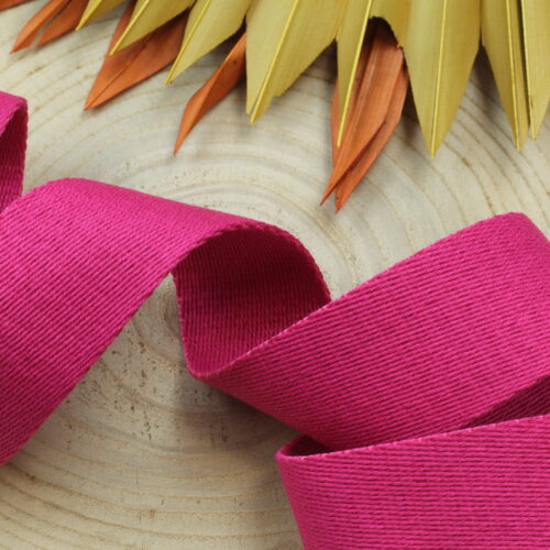 Baumwollgurtband 4cm breit: Fuchsia