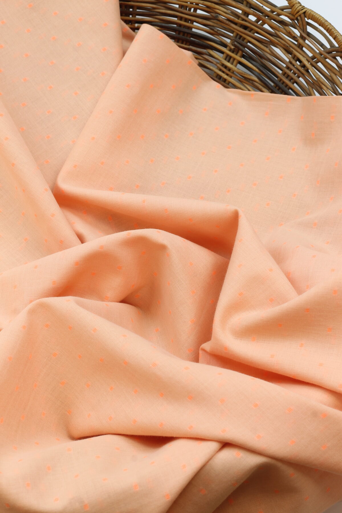 Leichte Baumwolle "Dobby neon" Orange
