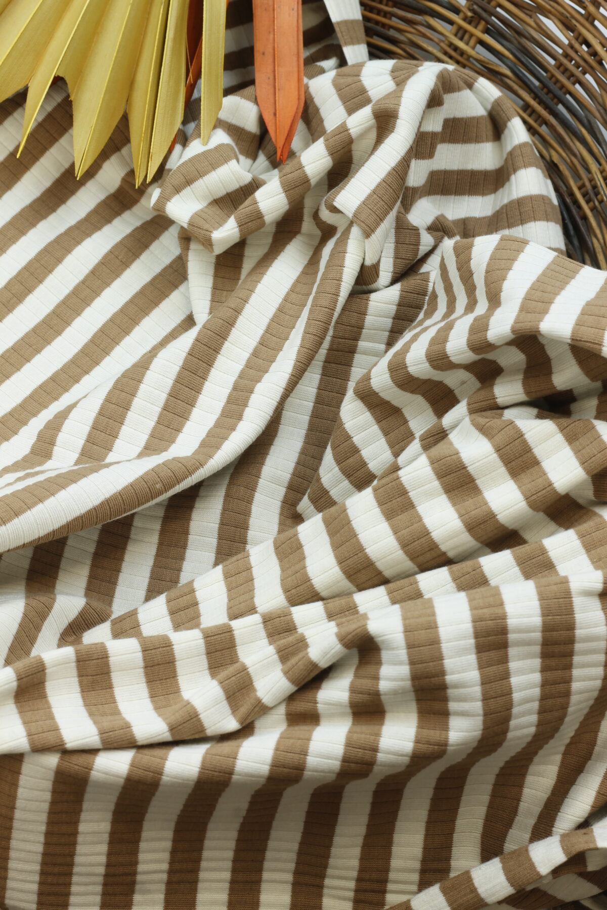 Rippjersey Yarn Dyed Stripes Mustard