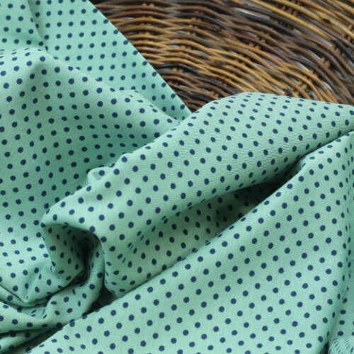 Jersey "Dots" Pastellgrün/Blau