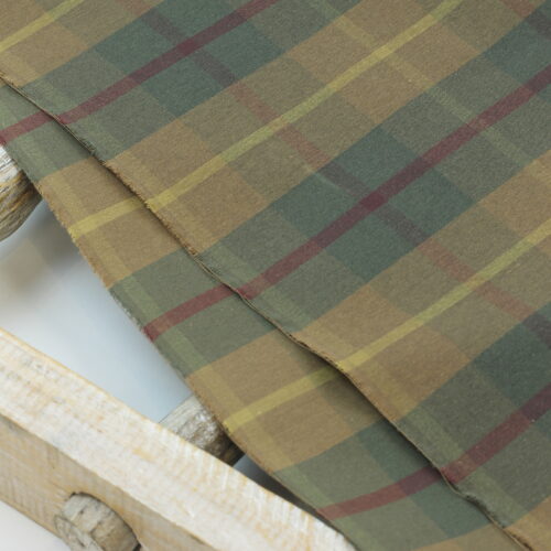 Dry Oilskin: Gewachste Baumwolle Matt "Tartan"