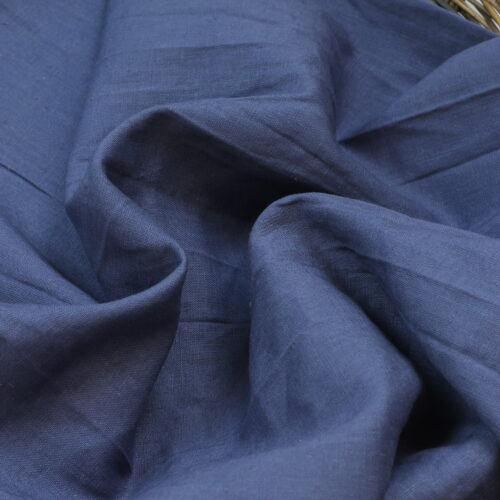 Leinenstoff: Uni Jeansblau