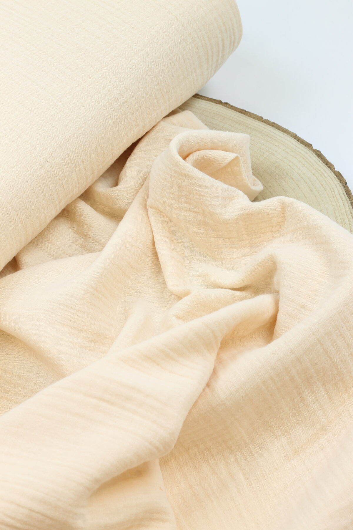 Double Gauze Musselin: Uni Sand Bio-zertifiziert