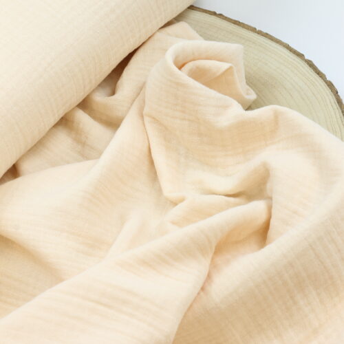 Double Gauze Musselin: Uni Sand Bio-zertifiziert