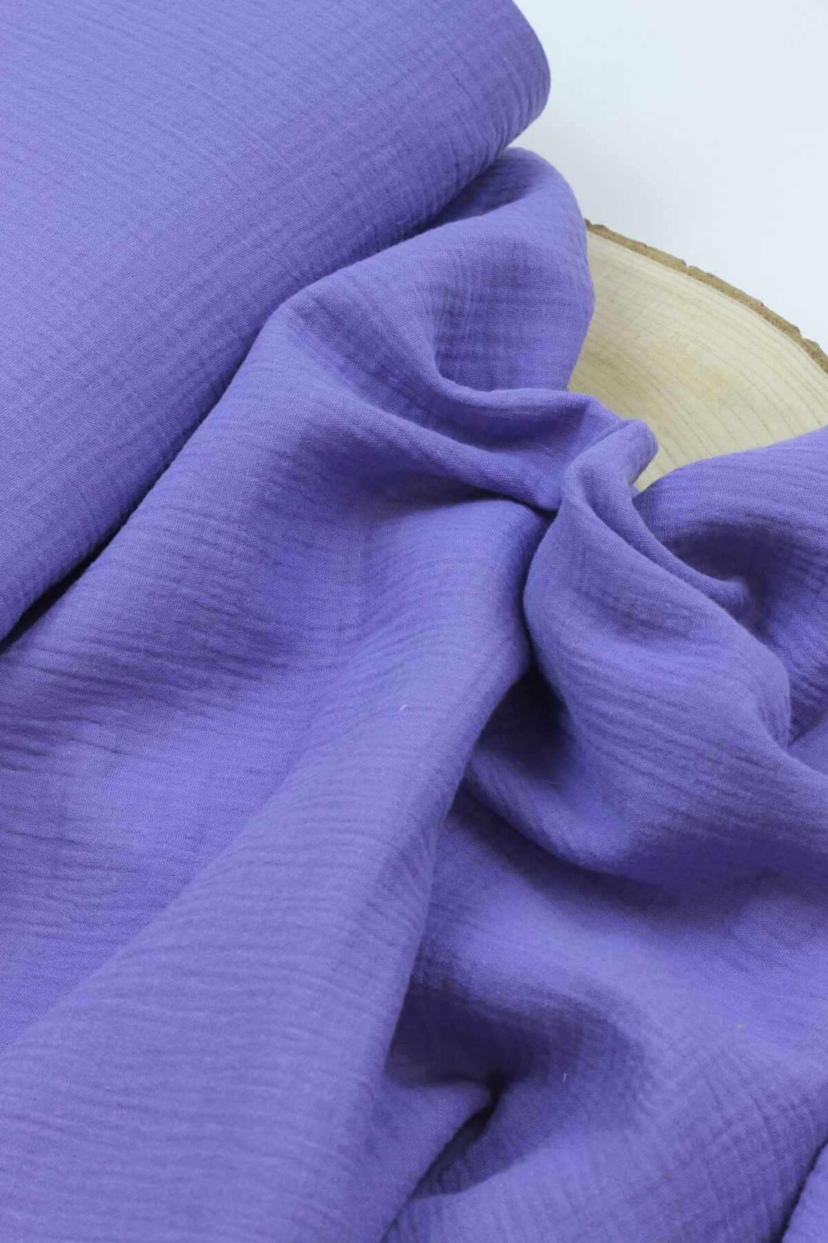 Double Gauze Musselin: Uni Lavendel Bio-zertifiziert