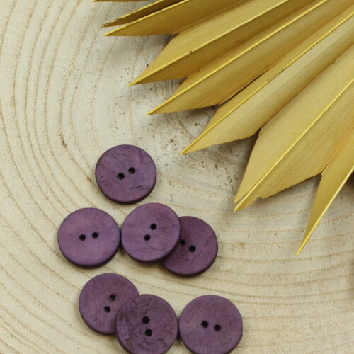 Echter Kokosknopf Aubergine 20 mm
