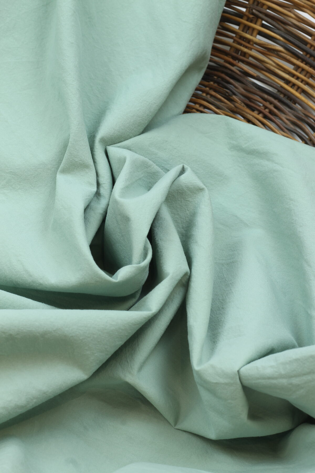 Gecrashte Baumwolle: Cotton Washed Uni Old Green