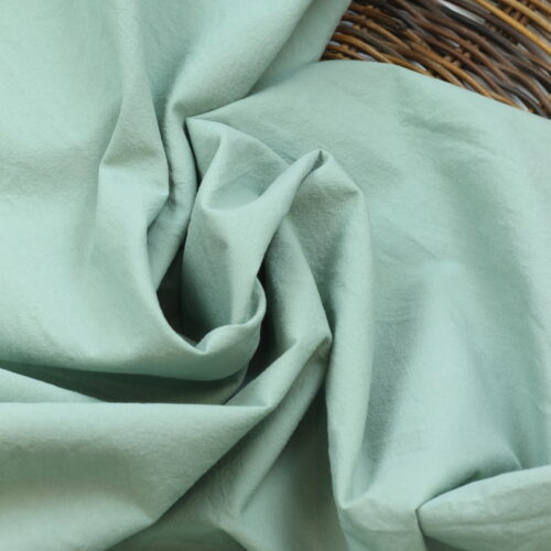 Gecrashte Baumwolle: Cotton Washed Uni Old Green