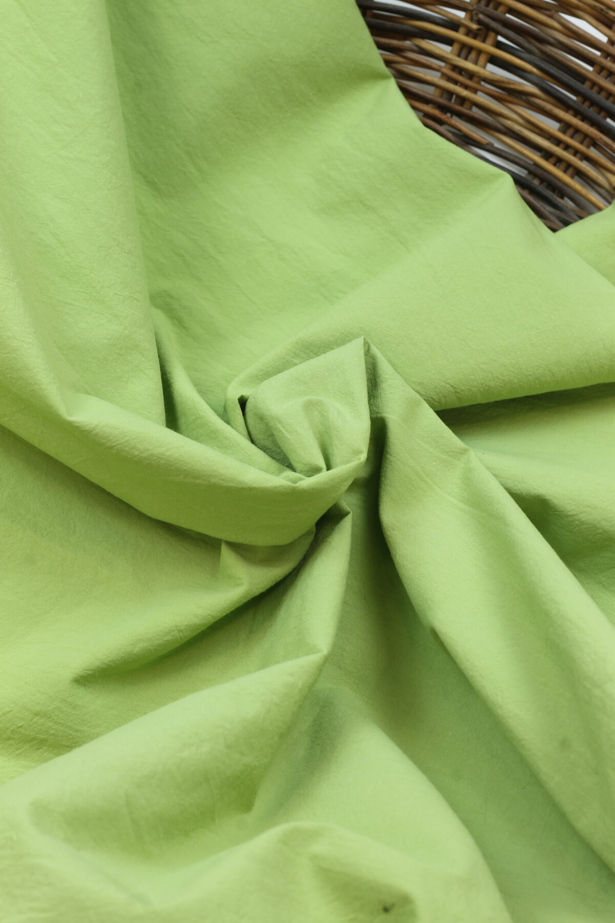 Gecrashte Baumwolle: Cotton Washed Uni Old Lime