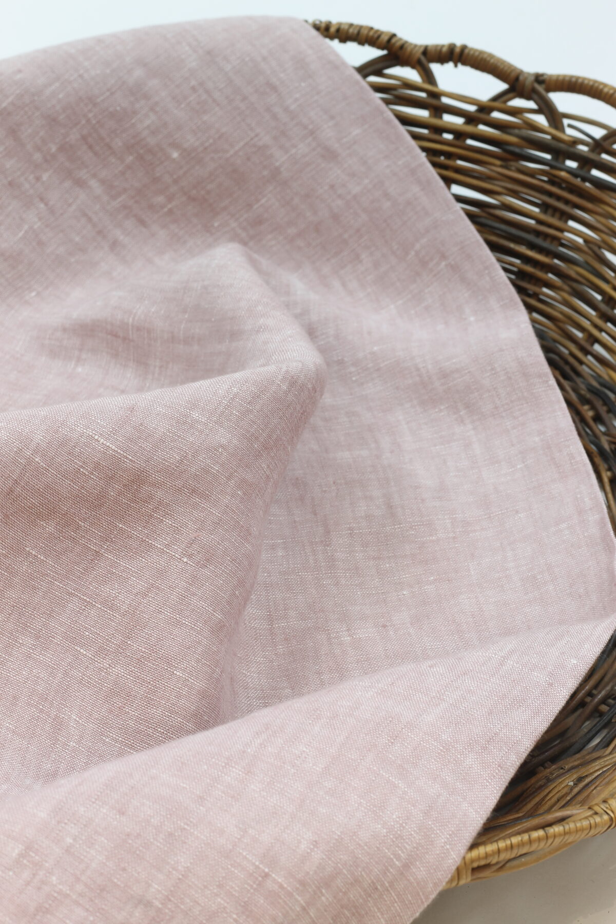 Leichter Leinenstoff: Old Pink Meliert