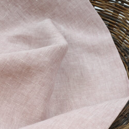 Leichter Leinenstoff: Old Pink Meliert
