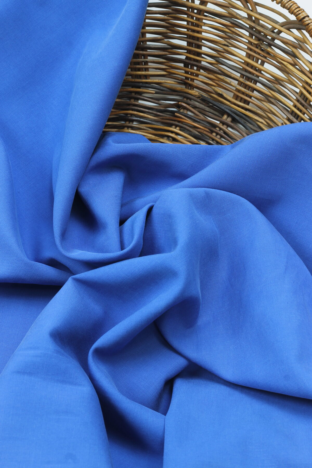 Baumwoll-/Tencel "Lucia" Uni Royalblau