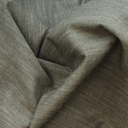 Italienischer Deadstock: Baumwoll-/Leinen Melange Brown