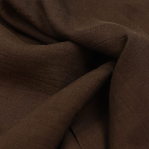 Italienischer Deadstock: Leinen-/Viskose Melange Choco