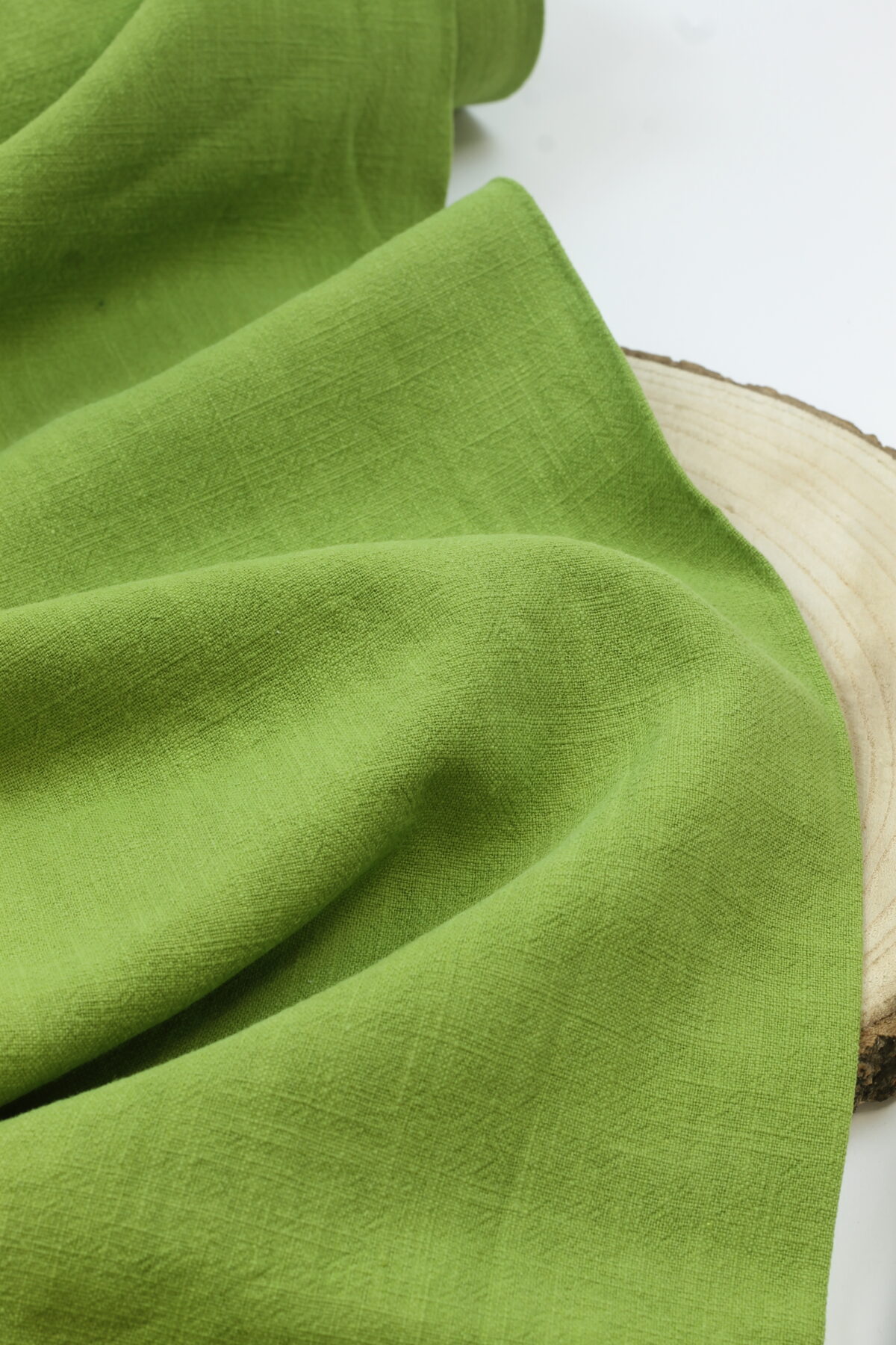 Stonewashed Leinen: Lime