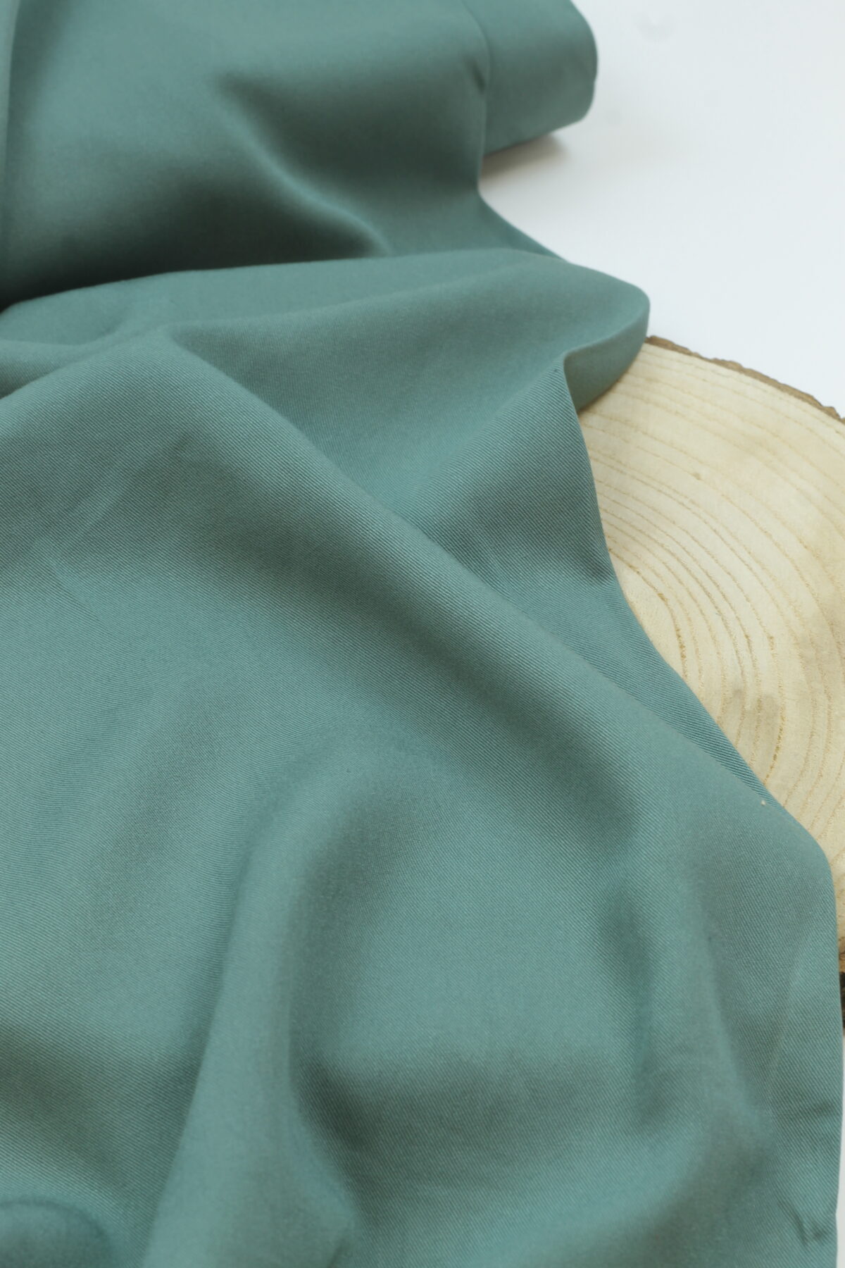 Viskose Twill: Uni Dusty Green