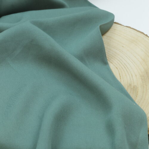 Viskose Twill: Uni Dusty Green
