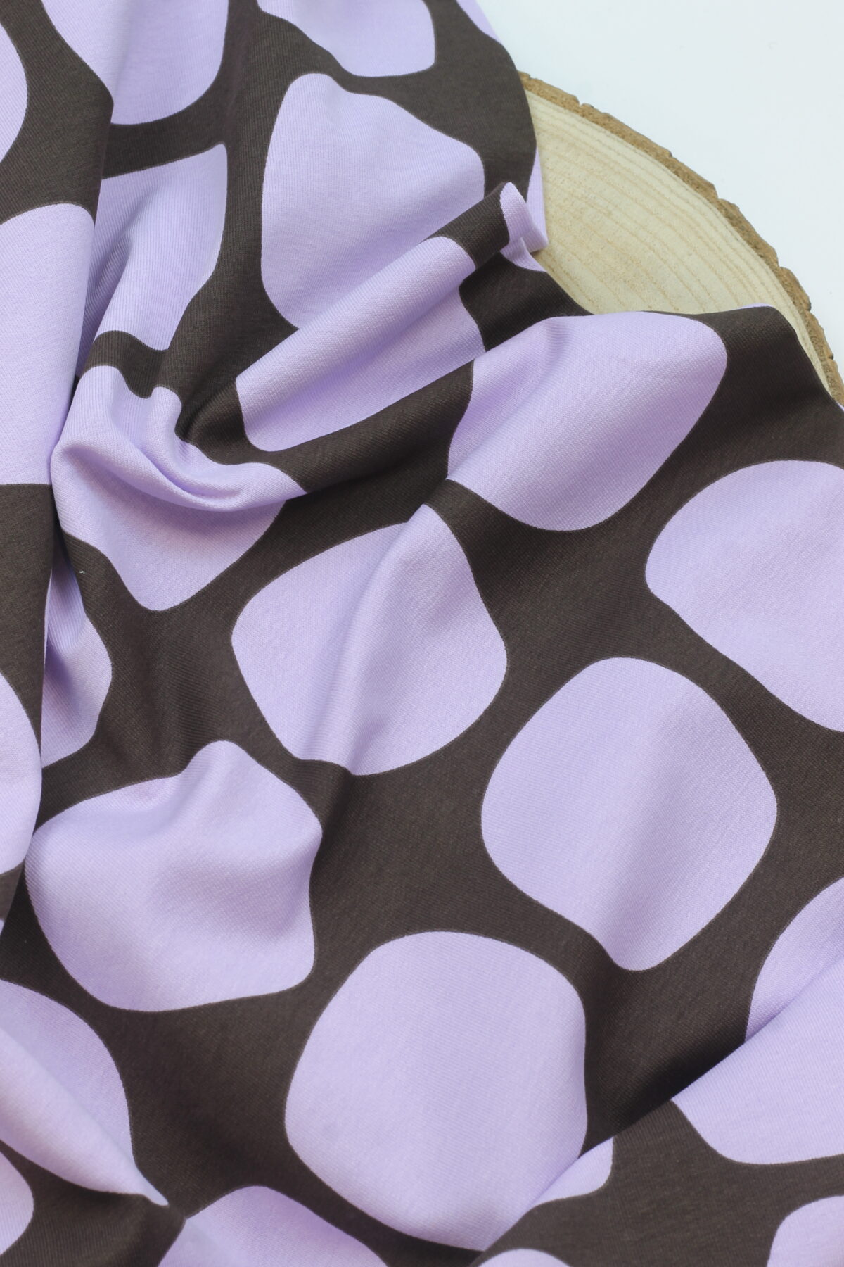 Sweat : Große Punkte Coffee/Lilac