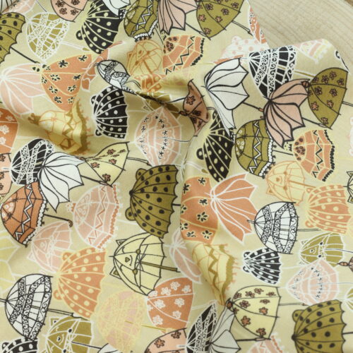 The bright leaf Design: "Splish Splash" Under my Umbrella Muted Yellow