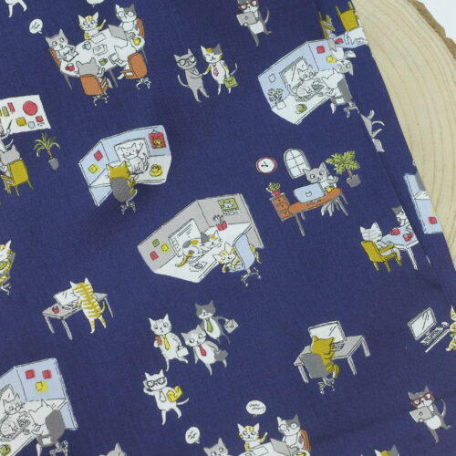Kokka: Canvas "Working Cats"