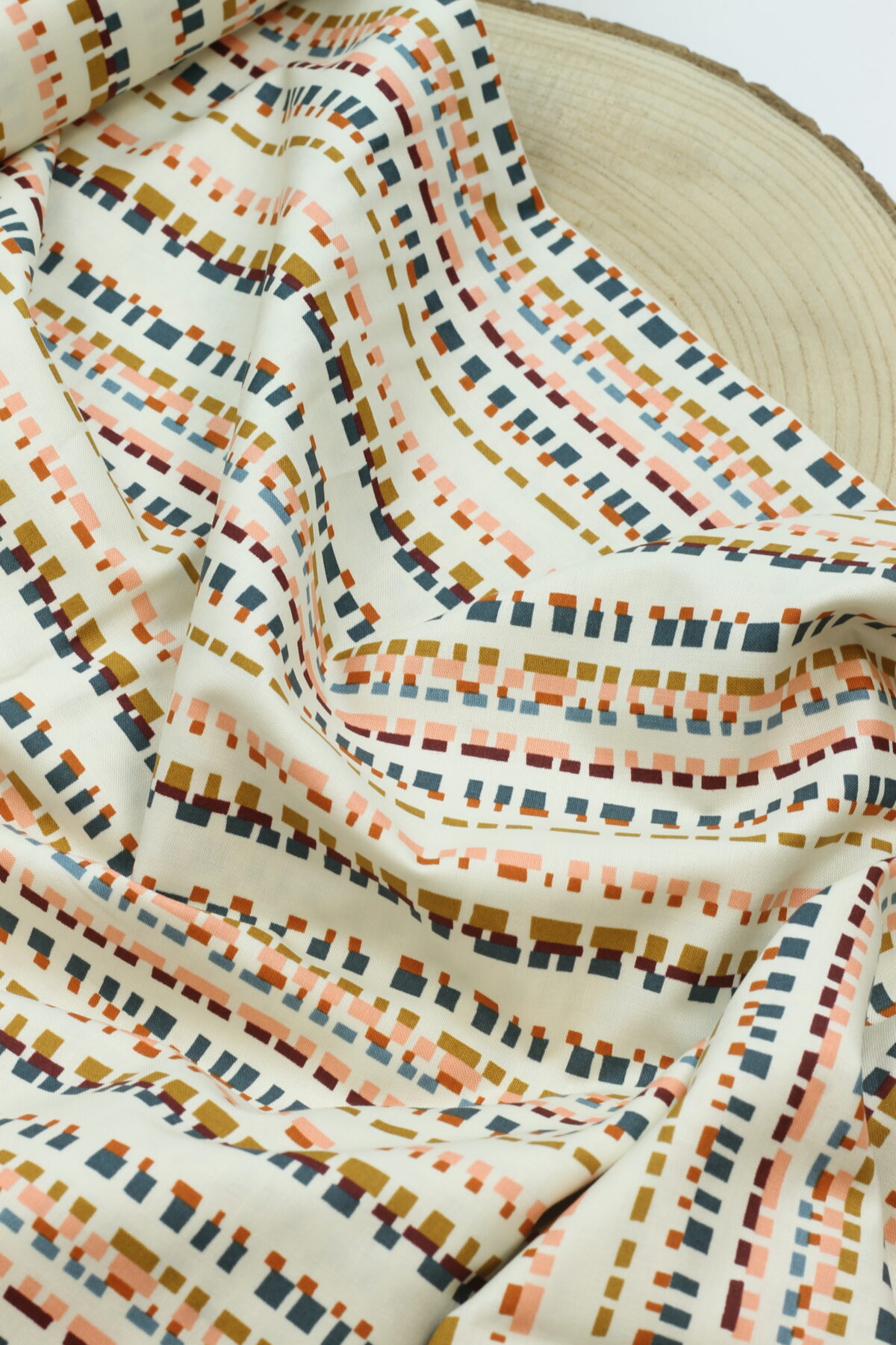Moda: Folk and Lore "Playful Dash Stripes Multi"