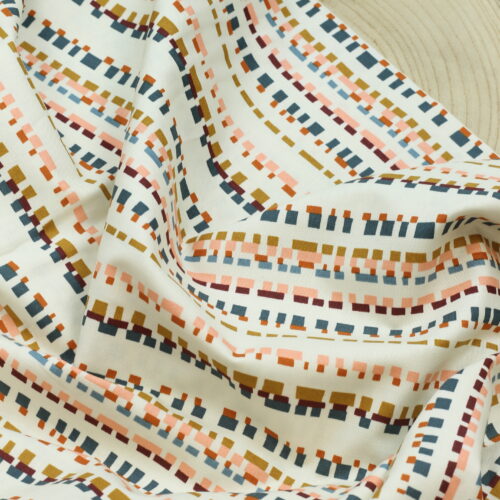 Moda: Folk and Lore "Playful Dash Stripes Multi"