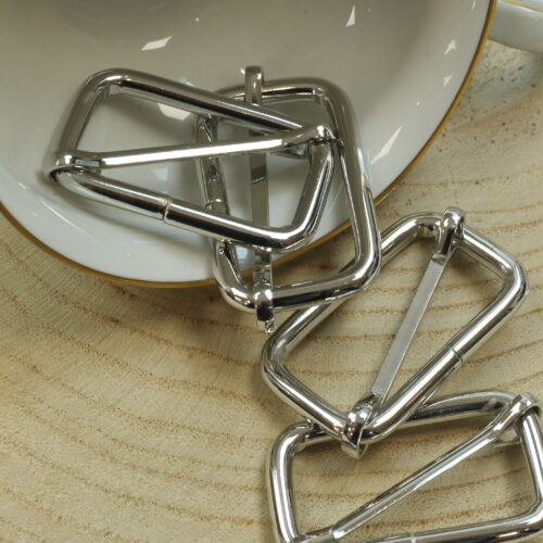 Metall Leiterschnalle: Silber 4cm